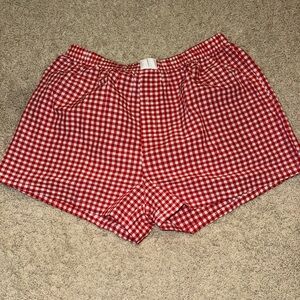 Red Gingham Women's Shorts